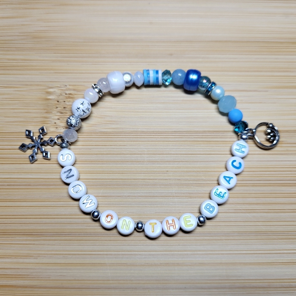 Snow on the beach- Taylor Swift Bracelet, Size 8"